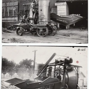 SUPER orig 2 Fotos INDUSTRIE Maschine ID'd Steampunk 1913 Dampfmaschine Chicago-